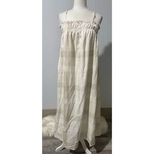 Charlie Holiday linen cotton blend sleeveless maxi dress 8